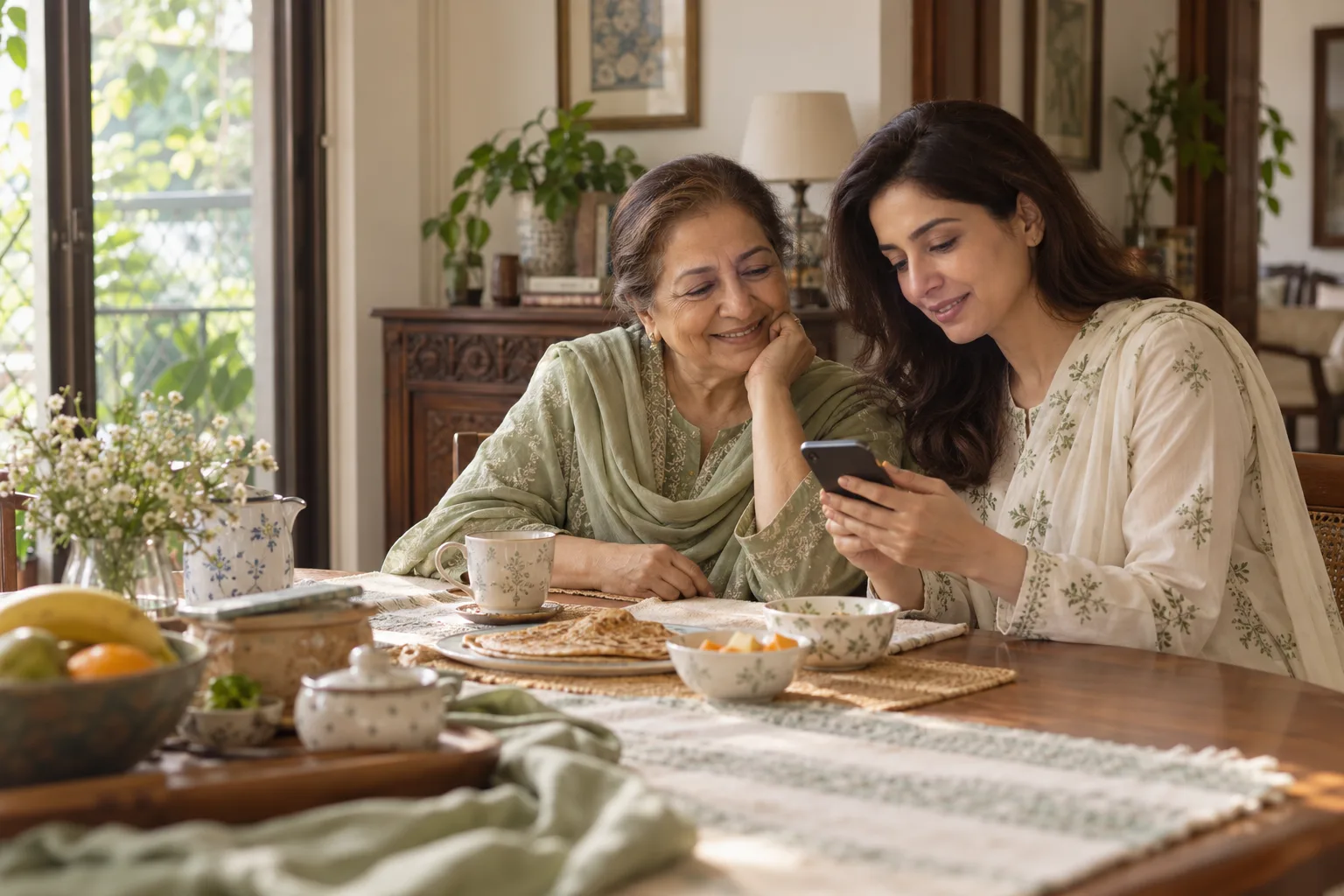 Family sharing care at home